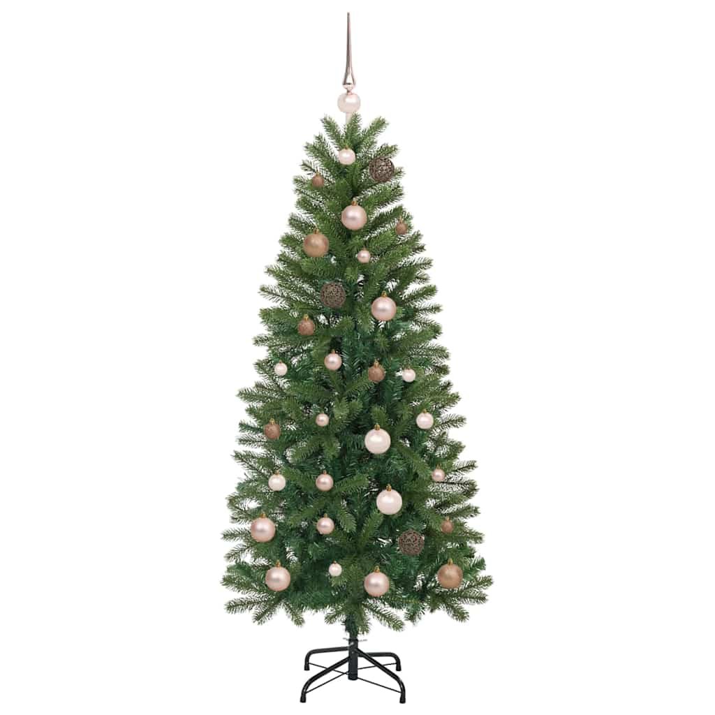 Künstlicher Weihnachtsbaum mit 150 LEDs Grün 150 cm PE und PVC