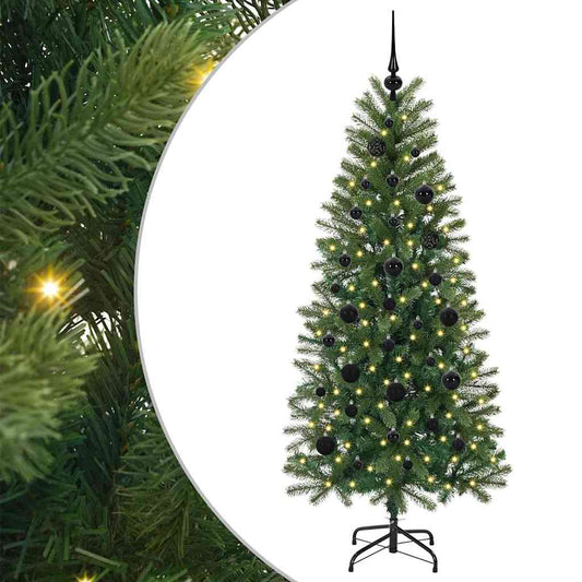 Künstlicher Weihnachtsbaum mit 150 LEDs Grün 150 cm PE und PVC