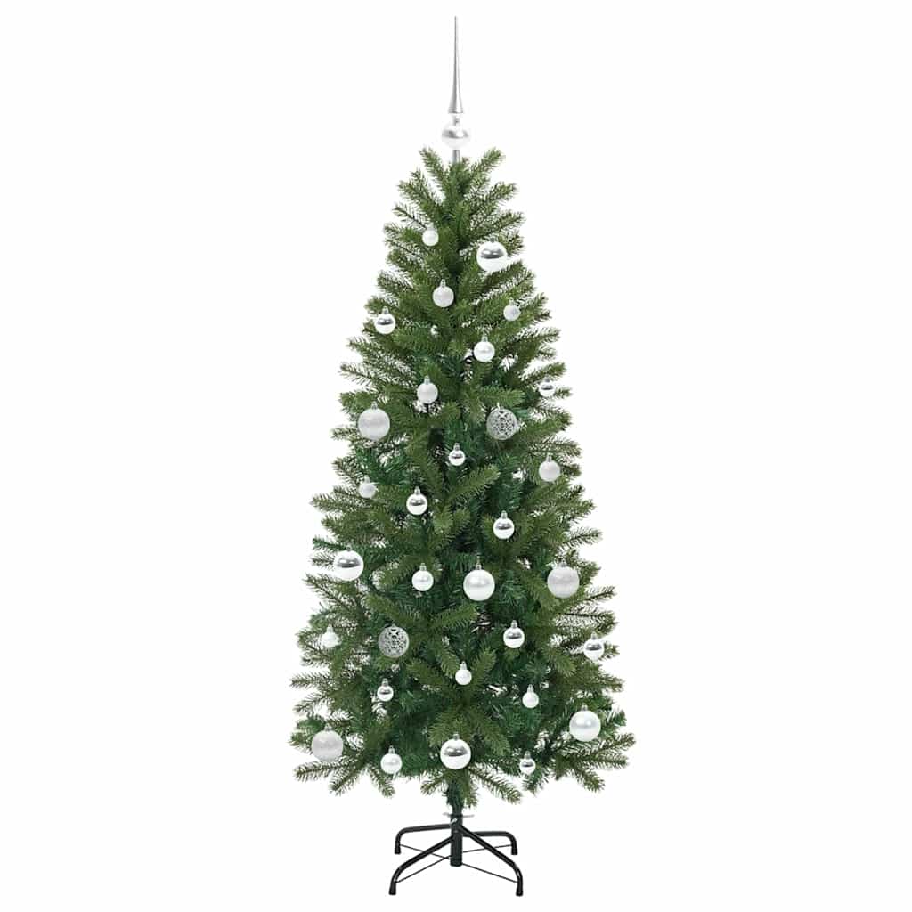 Künstlicher Weihnachtsbaum mit 150 LEDs Grün 150 cm PE und PVC