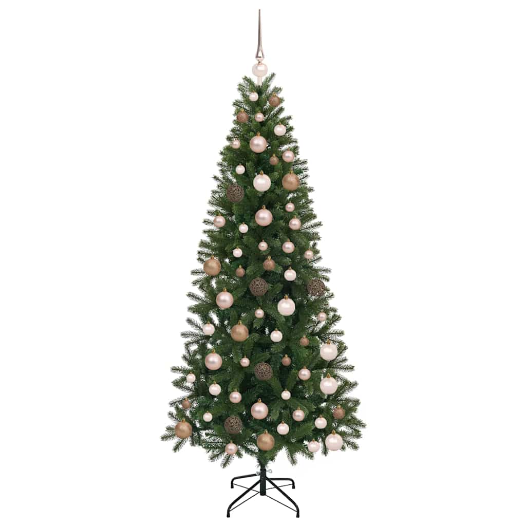 Künstlicher Weihnachtsbaum mit 300 LEDs Grün 180 cm PE und PVC
