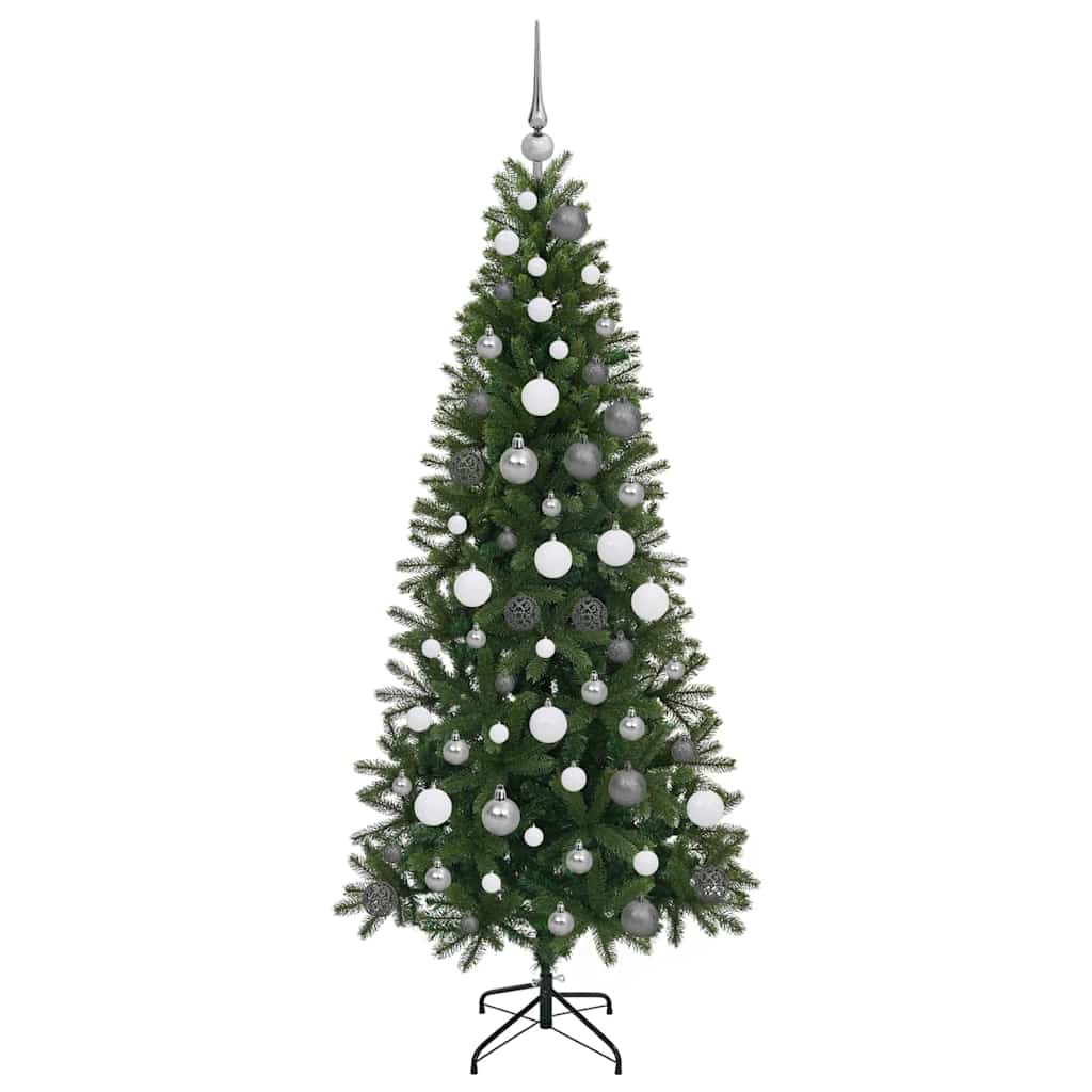 Künstlicher Weihnachtsbaum mit 300 LEDs Grün 180 cm PE und PVC