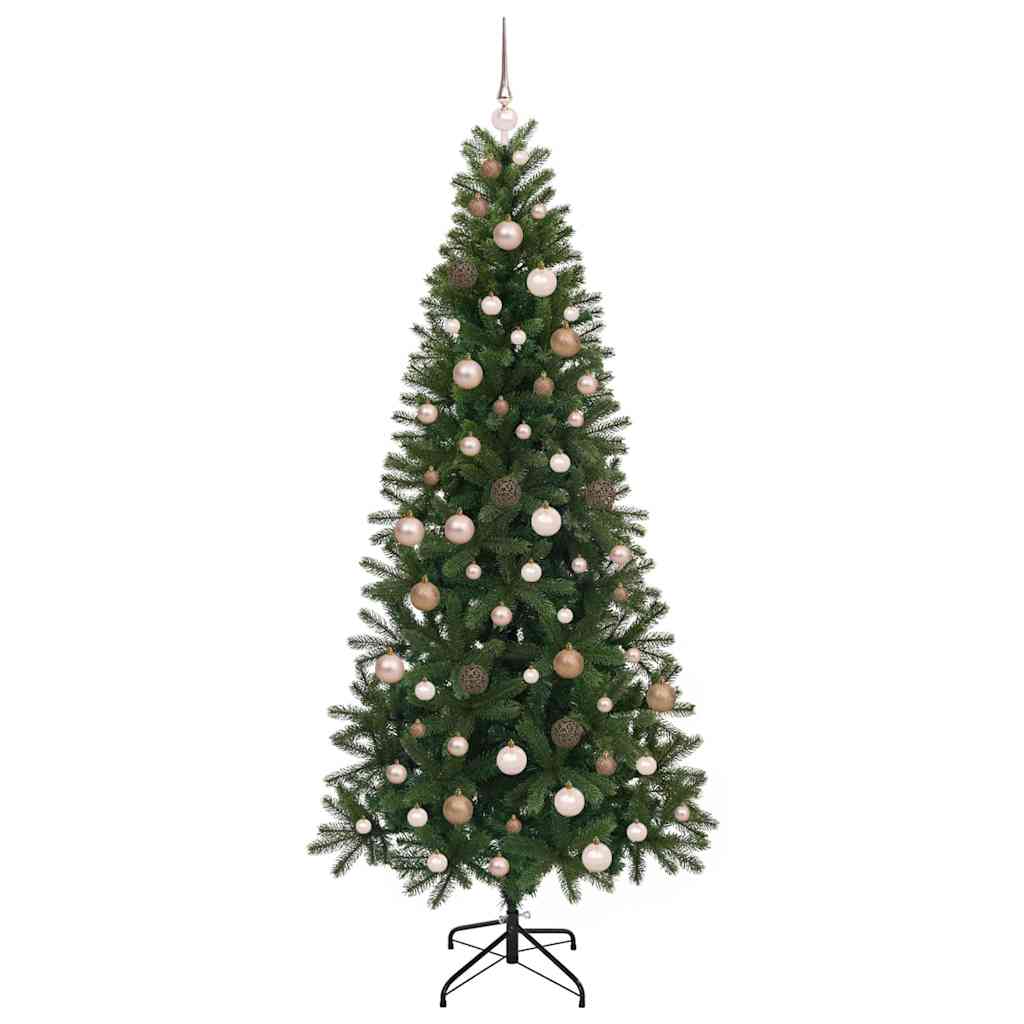 Künstlicher Weihnachtsbaum mit 300 LEDs Grün 210 cm PE und PVC