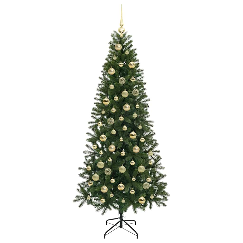 Künstlicher Weihnachtsbaum mit 300 LEDs Grün 210 cm PE und PVC