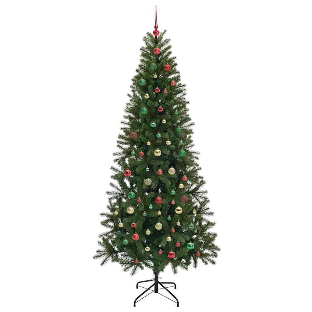 Künstlicher Weihnachtsbaum mit 300 LEDs Grün 210 cm PE und PVC