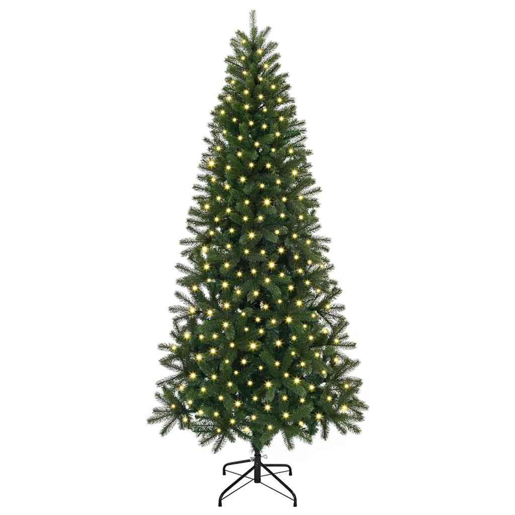 Künstlicher Weihnachtsbaum mit 300 LEDs Grün 240 cm PE und PVC