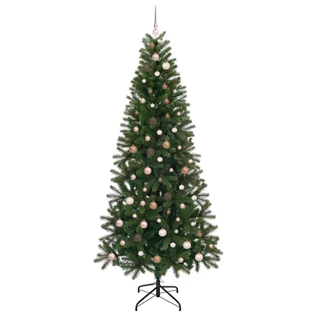 Künstlicher Weihnachtsbaum mit 300 LEDs Grün 240 cm PE und PVC
