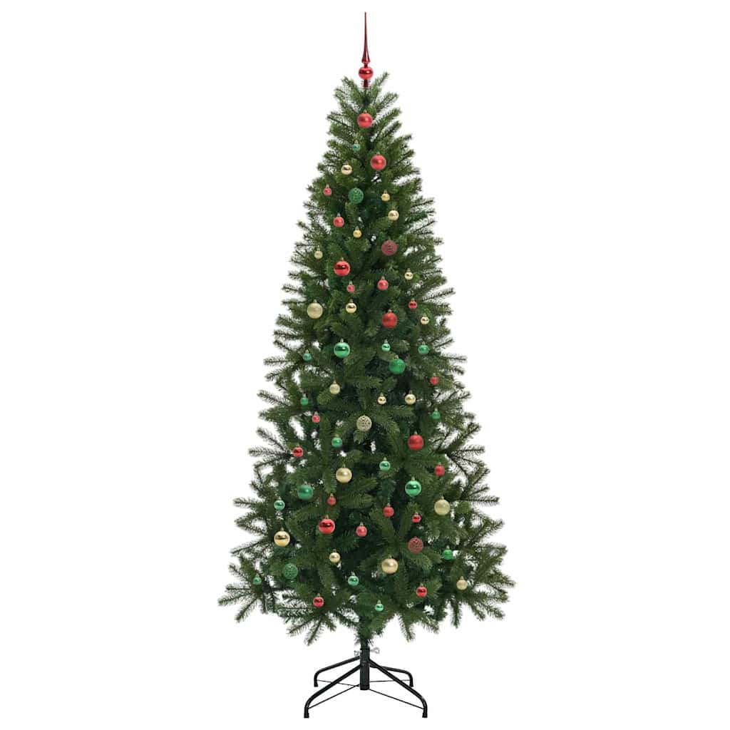 Künstlicher Weihnachtsbaum mit 300 LEDs Grün 240 cm PE und PVC