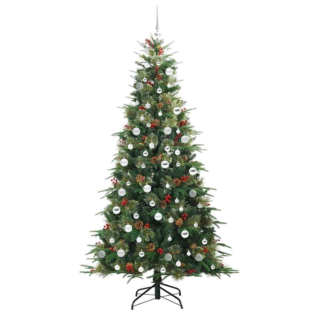 Künstlicher klappbarer Weihnachtsbaum Grün 210 cm PE und PVC