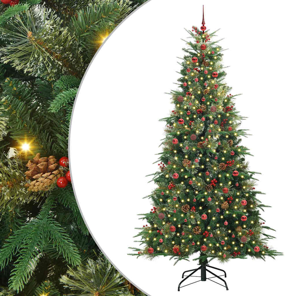 Künstlicher klappbarer Weihnachtsbaum Grün 240 cm PE und PVC