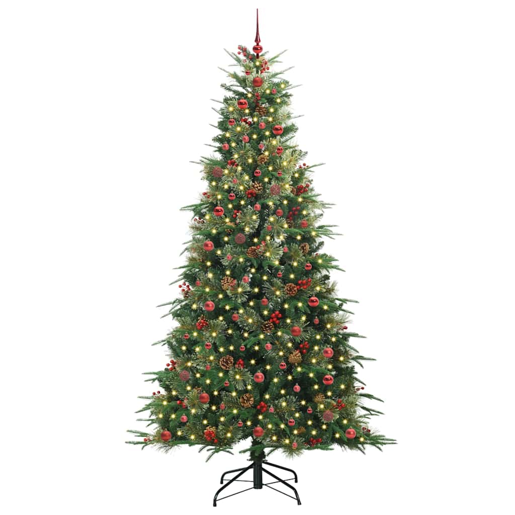 Künstlicher klappbarer Weihnachtsbaum Grün 240 cm PE und PVC