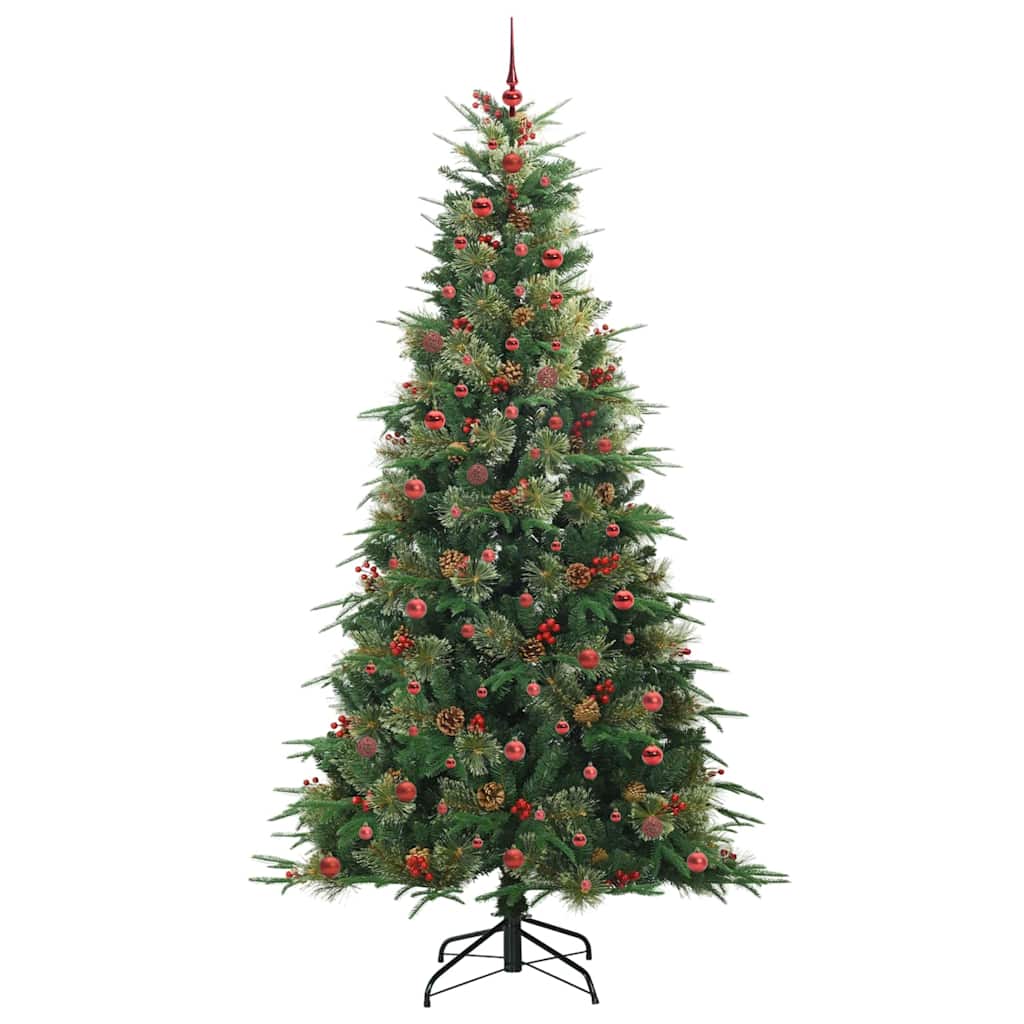 Künstlicher klappbarer Weihnachtsbaum Grün 240 cm PE und PVC