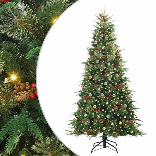 Künstlicher klappbarer Weihnachtsbaum Grün 240 cm PE und PVC
