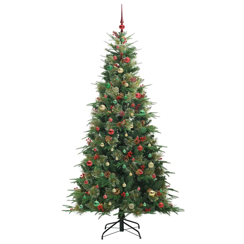 Künstlicher klappbarer Weihnachtsbaum Grün 240 cm PE und PVC