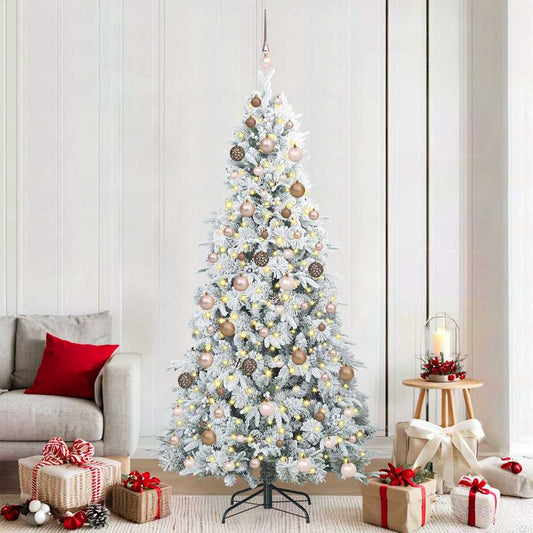 Künstlicher klappbarer Weihnachtsbaum Grün 210 cm PE und PVC