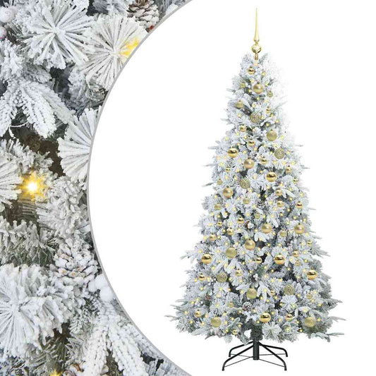 Künstlicher klappbarer Weihnachtsbaum Grün 210 cm PE und PVC