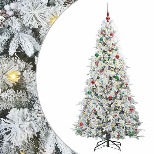 Künstlicher klappbarer Weihnachtsbaum Grün 210 cm PE und PVC