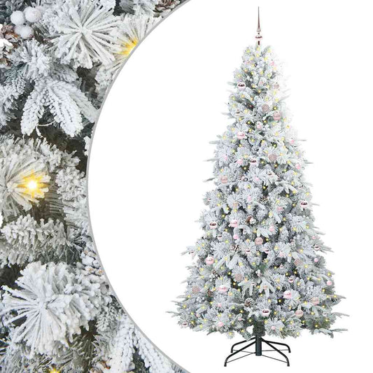 Künstlicher klappbarer Weihnachtsbaum Grün 240 cm PE und PVC