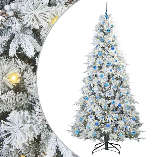 Künstlicher klappbarer Weihnachtsbaum Grün 240 cm PE und PVC