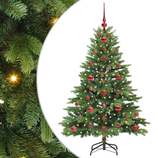 Künstlicher Weihnachtsbaum mit 150 LEDs Grün 120 cm PE und PVC