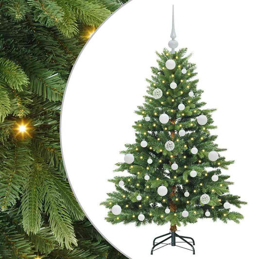 Künstlicher Weihnachtsbaum mit 150 LEDs Grün 120 cm PE und PVC