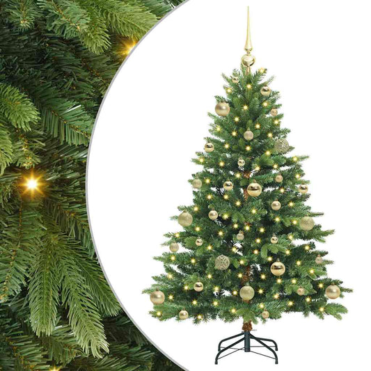 Künstlicher Weihnachtsbaum mit 150 LEDs Grün 120 cm PE und PVC