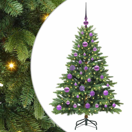 Künstlicher Weihnachtsbaum mit 150 LEDs Grün 120 cm PE und PVC