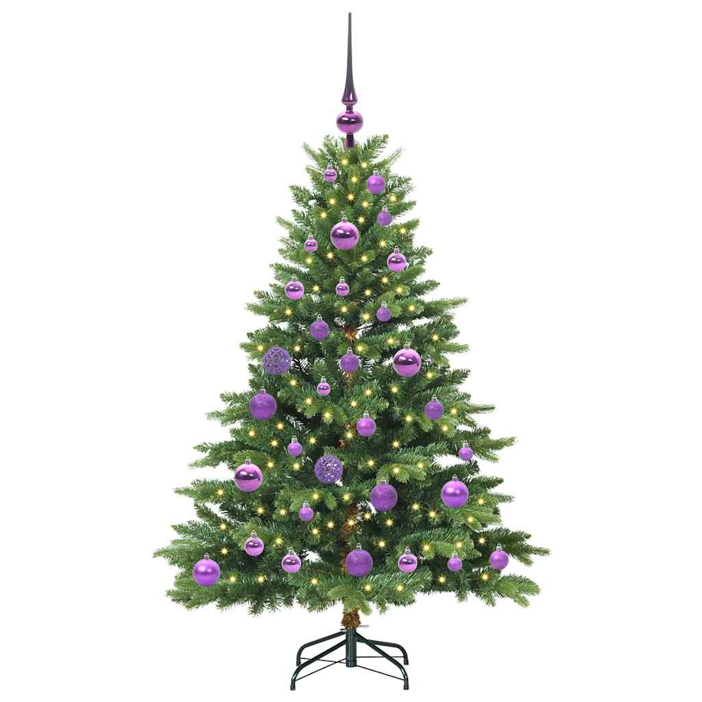 Künstlicher Weihnachtsbaum mit 150 LEDs Grün 120 cm PE und PVC