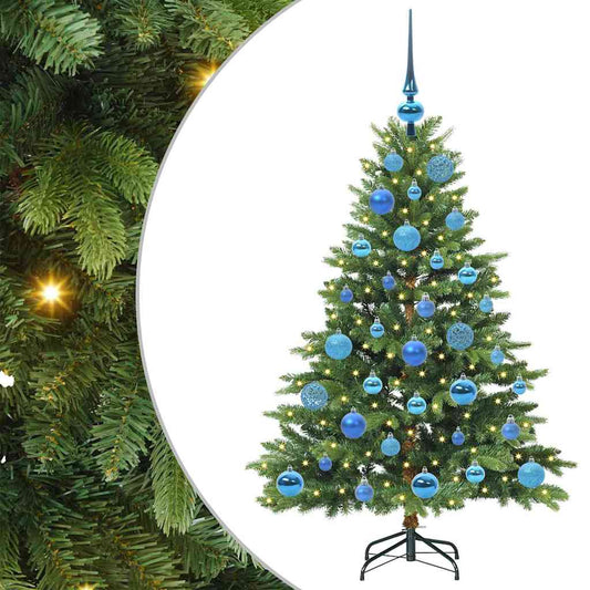 Künstlicher Weihnachtsbaum mit 150 LEDs Grün 120 cm PE und PVC