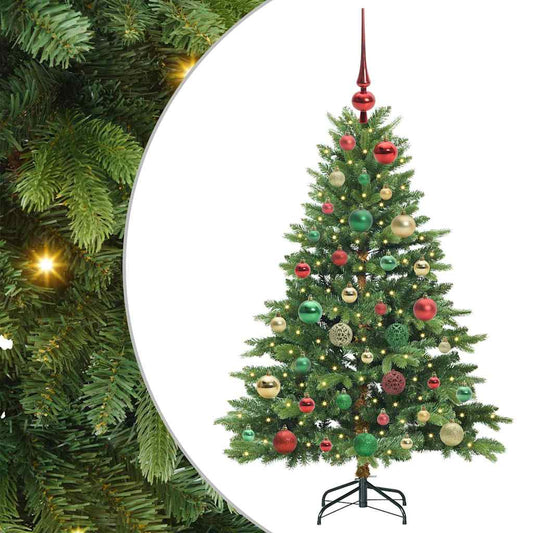 Künstlicher Weihnachtsbaum mit 150 LEDs Grün 120 cm PE und PVC