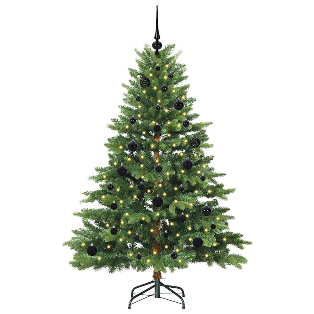 Künstlicher Weihnachtsbaum mit 150 LEDs Grün 150 cm PE und PVC