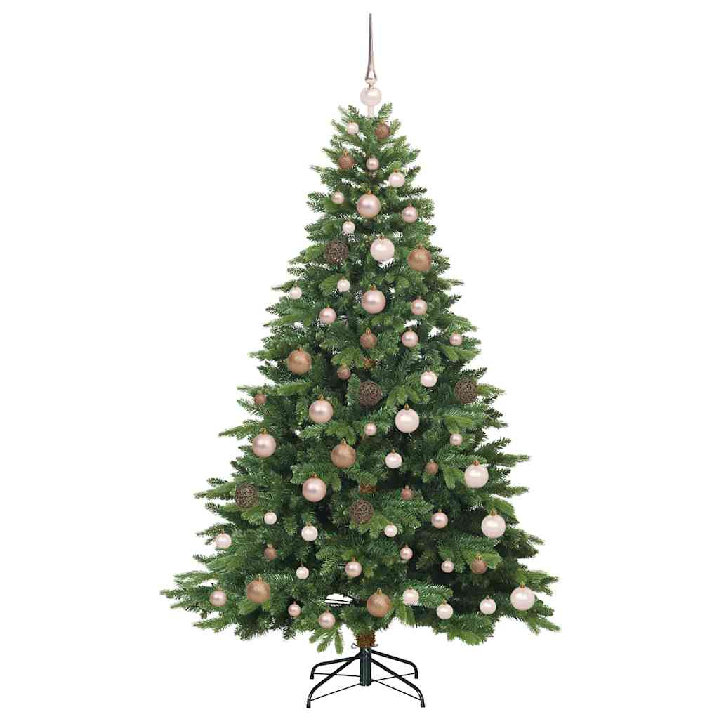 Künstlicher Weihnachtsbaum mit 300 LEDs Grün 180 cm PE und PVC