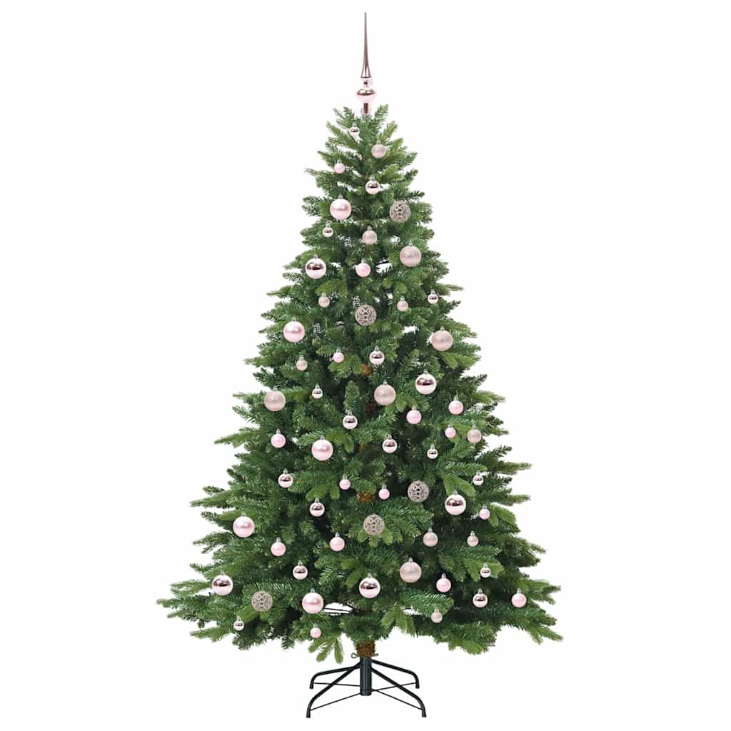 Künstlicher Weihnachtsbaum mit 300 LEDs Grün 180 cm PE und PVC