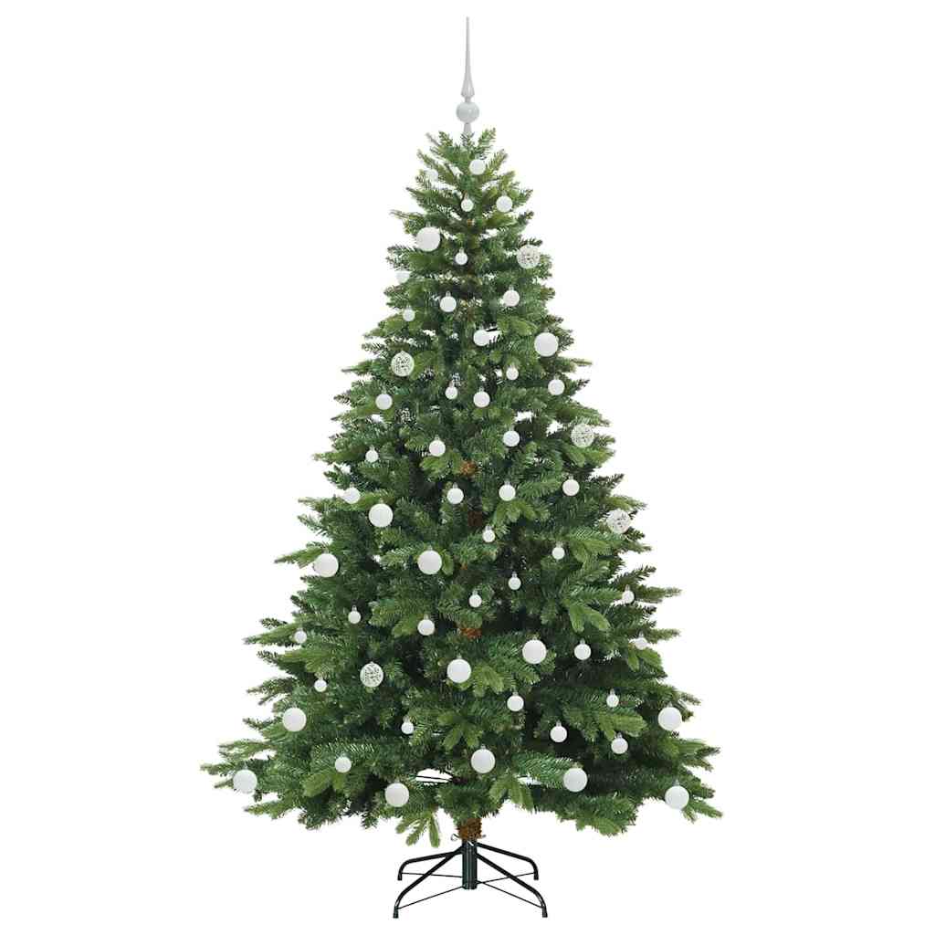 Künstlicher Weihnachtsbaum mit 300 LEDs Grün 180 cm PE und PVC