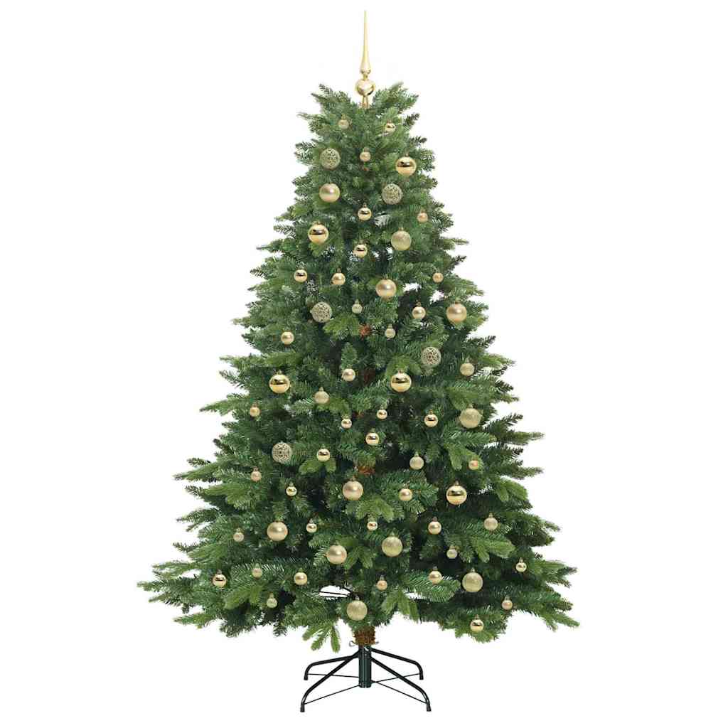 Künstlicher Weihnachtsbaum mit 300 LEDs Grün 180 cm PE und PVC
