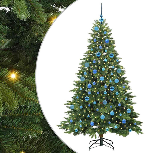 Künstlicher Weihnachtsbaum mit 300 LEDs Grün 180 cm PE und PVC