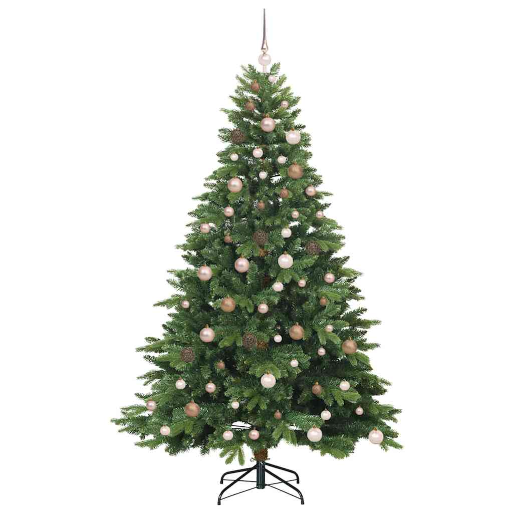 Künstlicher Weihnachtsbaum mit 300 LEDs Grün 210 cm PE und PVC
