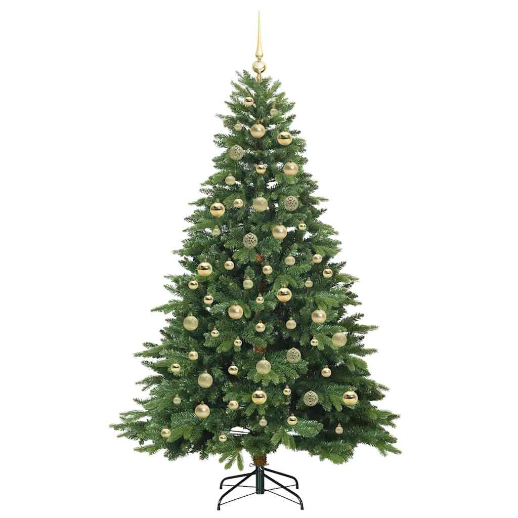 Künstlicher Weihnachtsbaum mit 300 LEDs Grün 210 cm PE und PVC