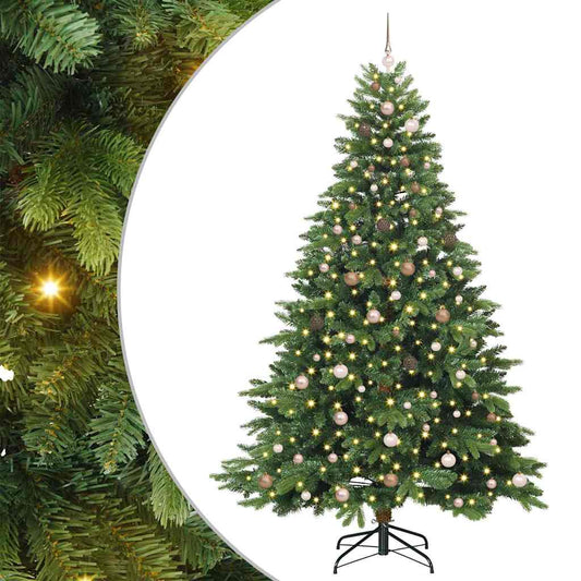 Künstlicher Weihnachtsbaum mit 300 LEDs Grün 240 cm PE und PVC