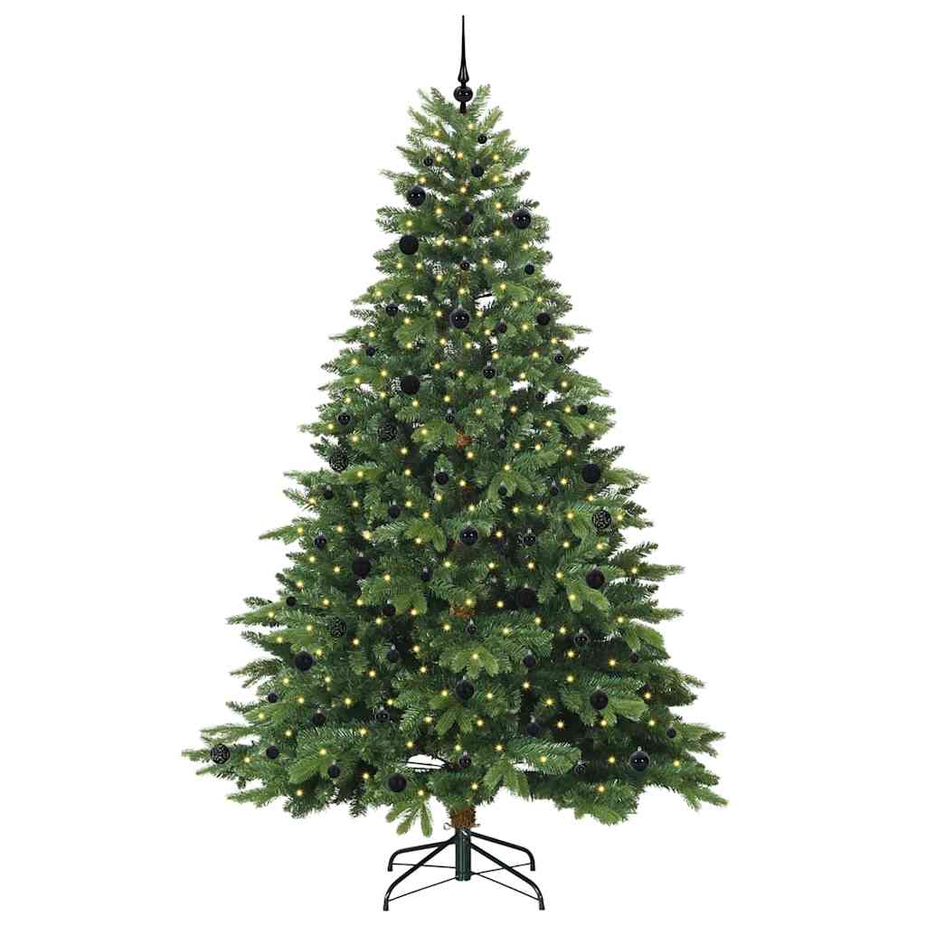 Künstlicher Weihnachtsbaum mit 300 LEDs Grün 240 cm PE und PVC