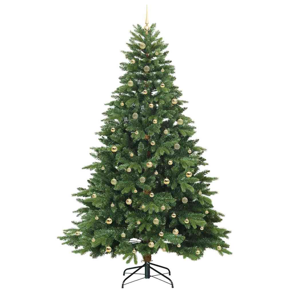 Künstlicher Weihnachtsbaum mit 300 LEDs Grün 240 cm PE und PVC