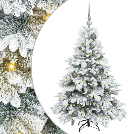 Künstlicher Weihnachtsbaum mit 150 LEDs Grün 120 cm PE und PVC