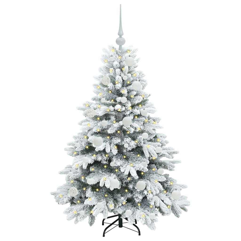 Künstlicher Weihnachtsbaum mit 150 LEDs Grün 120 cm PE und PVC