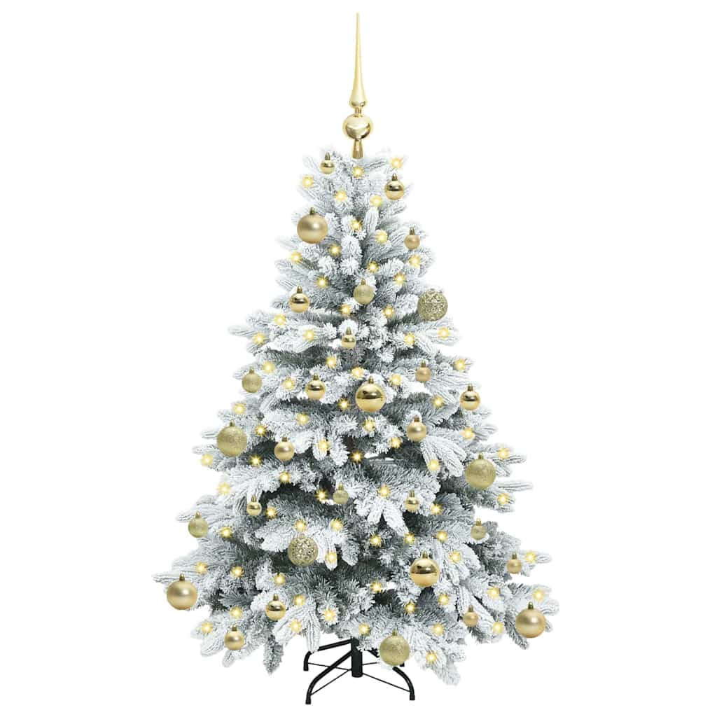 Künstlicher Weihnachtsbaum mit 150 LEDs Grün 120 cm PE und PVC