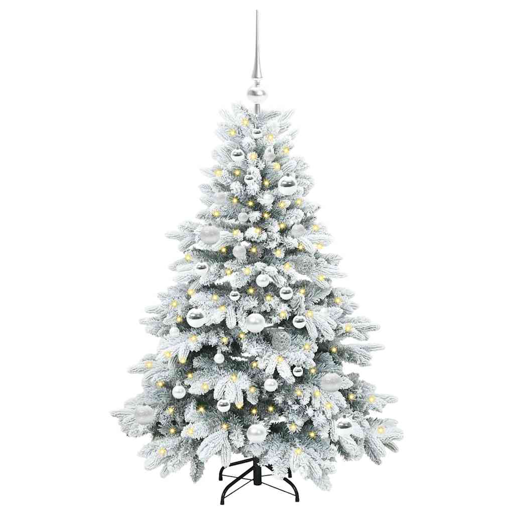 Künstlicher Weihnachtsbaum mit 150 LEDs Grün 120 cm PE und PVC