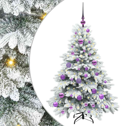 Künstlicher Weihnachtsbaum mit 150 LEDs Grün 120 cm PE und PVC