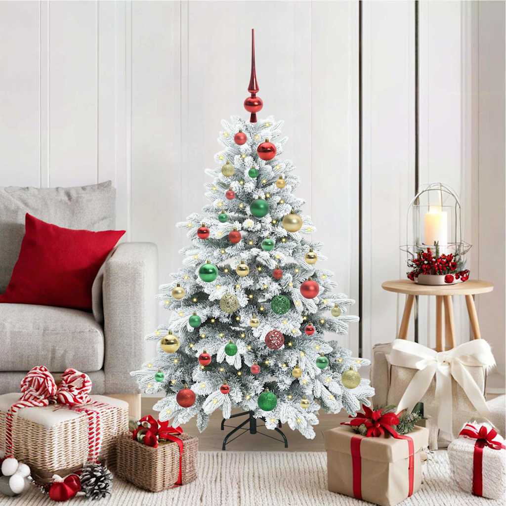 Künstlicher Weihnachtsbaum mit 150 LEDs Grün 120 cm PE und PVC