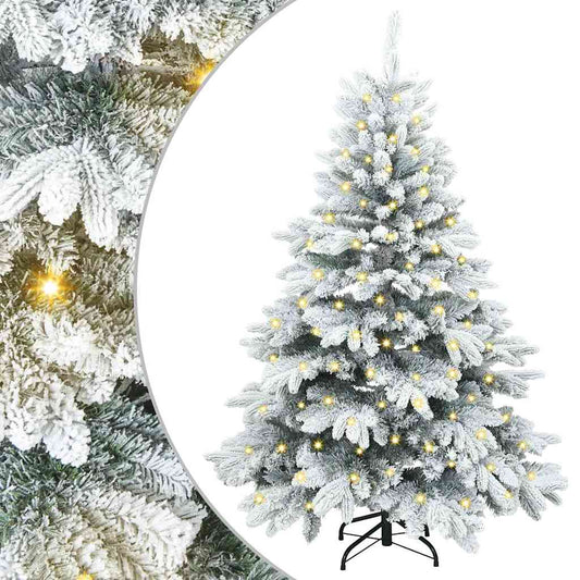 Künstlicher Weihnachtsbaum mit 150 LEDs Grün 150 cm PE und PVC