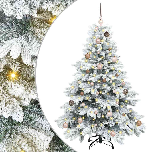 Künstlicher Weihnachtsbaum mit 150 LEDs Grün 150 cm PE und PVC