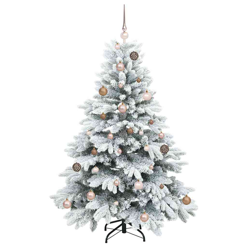 Künstlicher Weihnachtsbaum mit 150 LEDs Grün 150 cm PE und PVC