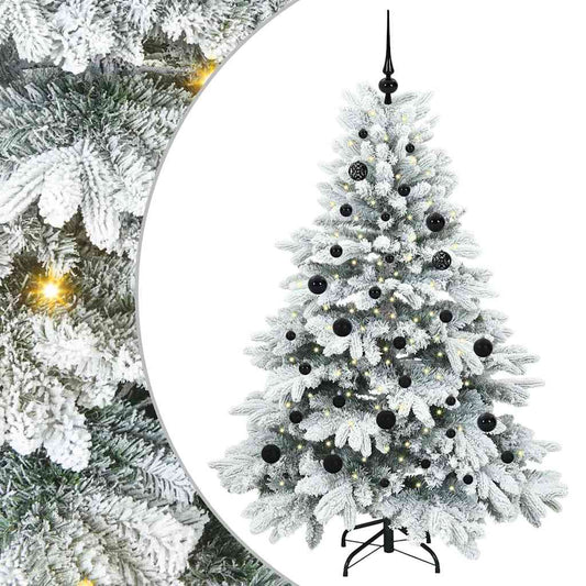 Künstlicher Weihnachtsbaum mit 150 LEDs Grün 150 cm PE und PVC